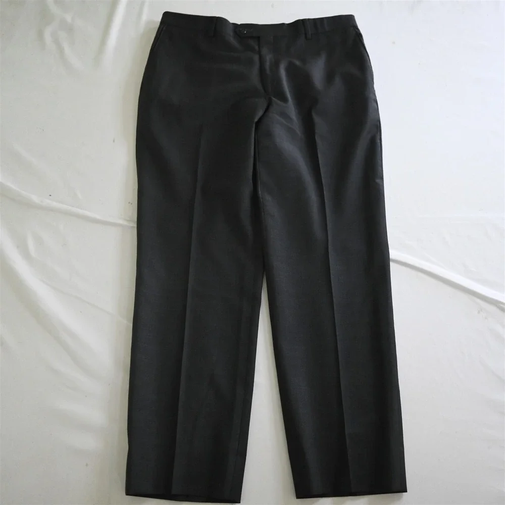 Jos A Bank 36x30 Gray Traveler Tailored Fit 100% Wool Mens Dress‎ Pants